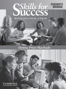 Skills for Success Teacher's Manual